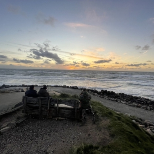 Havudsigt og solnedgang i rolige omgivelser ved Botilbudet Lindholm